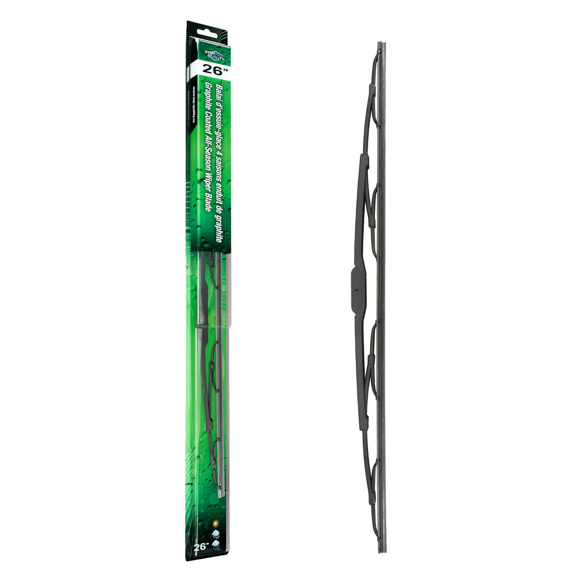 Top Quality 90-20261 balai d’essuie-glace avant gauche, avant, centre