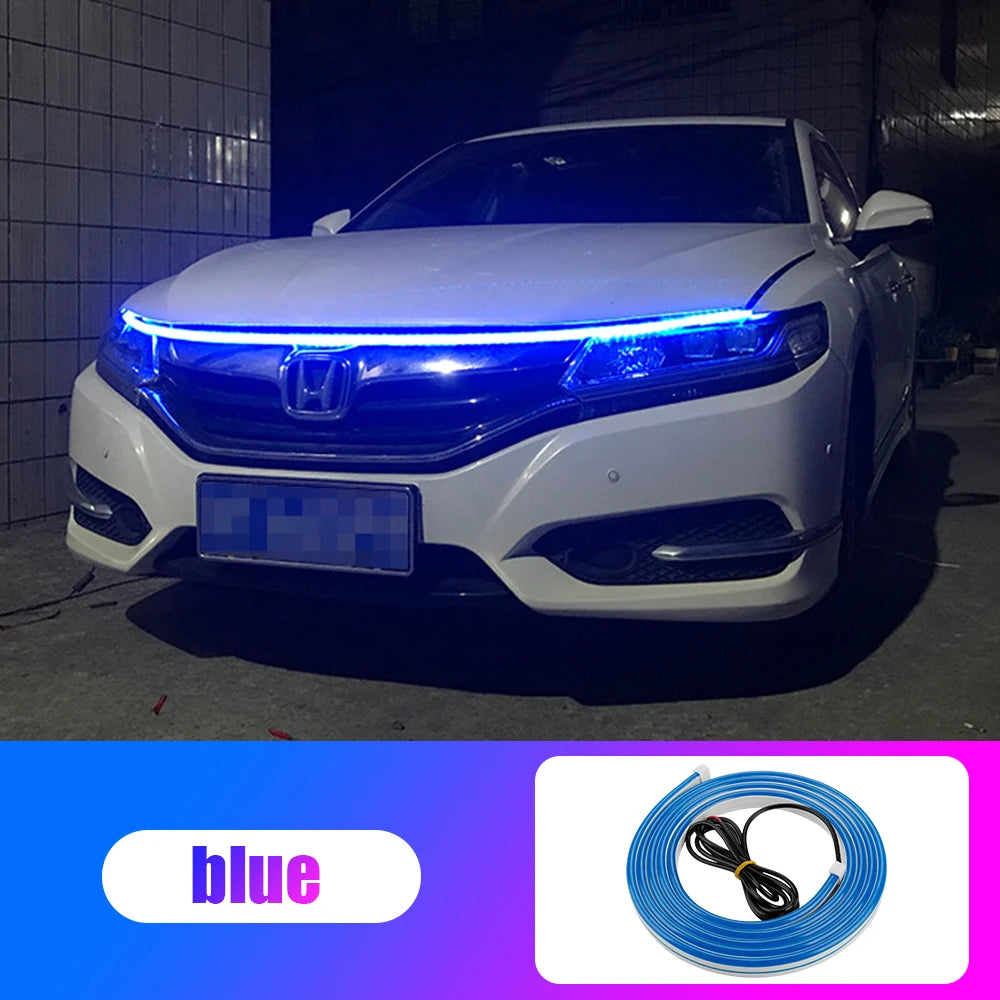 OKEEN Led Car Hood Lights Strip Universal Auto Decorative Atmosphere Lamps Ambient Lights For Car Daytime Running Lights DRL 12V