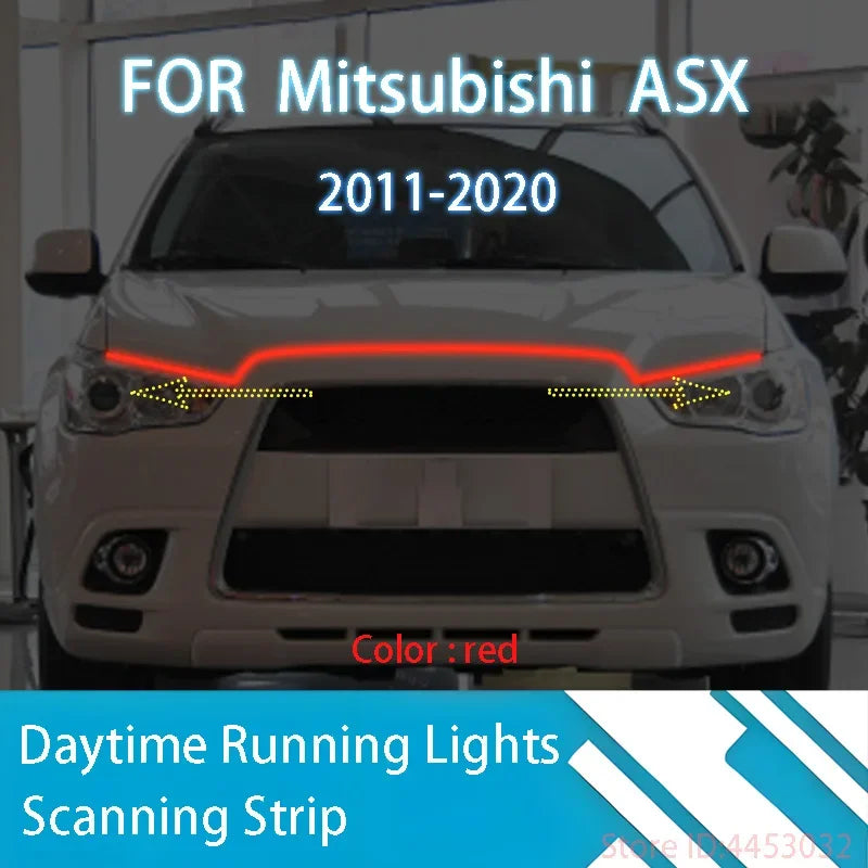 DRL Start Scan Strips Light FOR Mitsubishi ASX 2011-2019 Car Hood Light Decorative Ambient Lamp 12V 59 Inches Waterproof