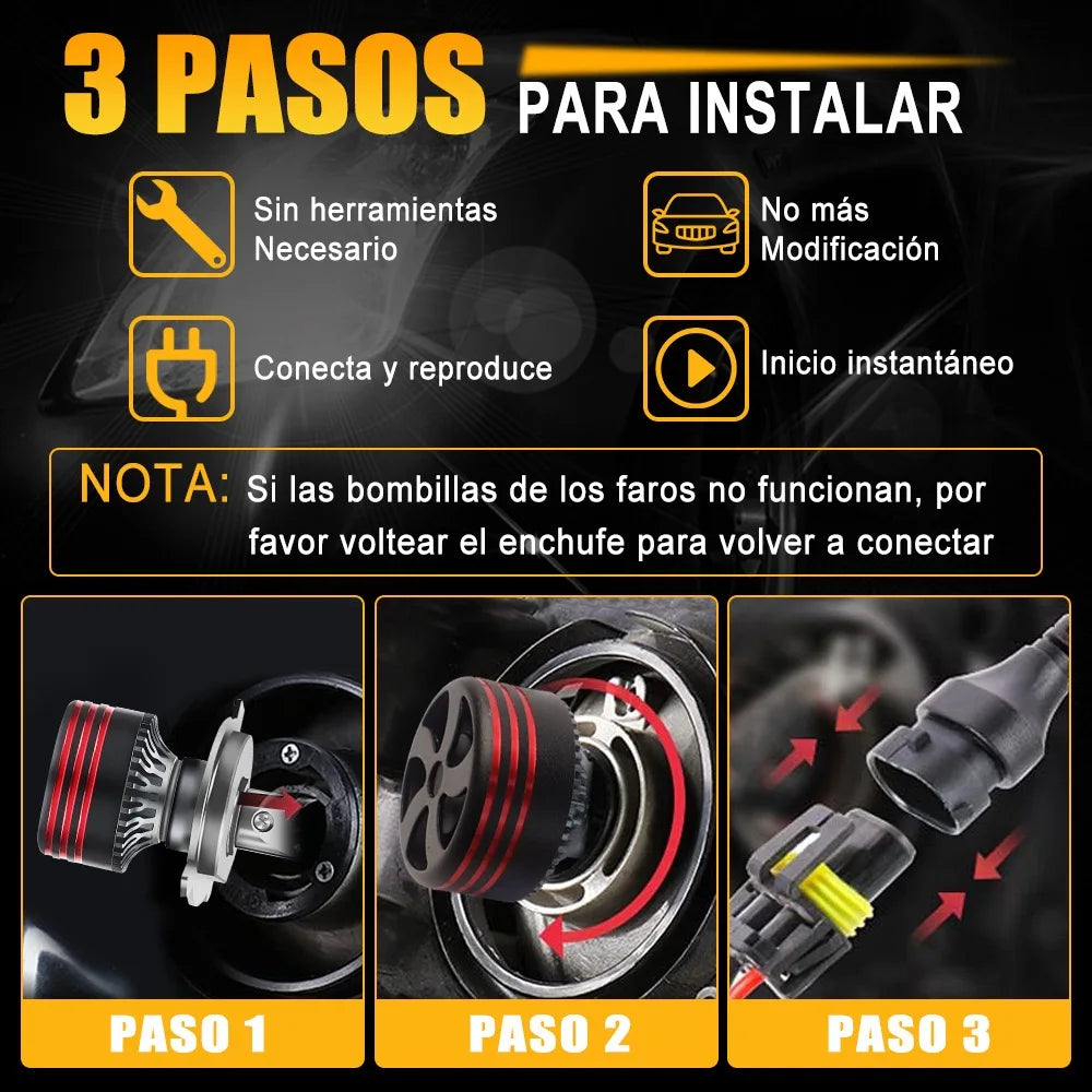 M8PRO H7 H4 H11 LED Car Headlights Canbus H3 H1 H8 H9 9005 HB3 9006 HB4 9012 HIR2 5570 CSP M8 Pro 12V Fog Lamps 9000000LM 6000K
