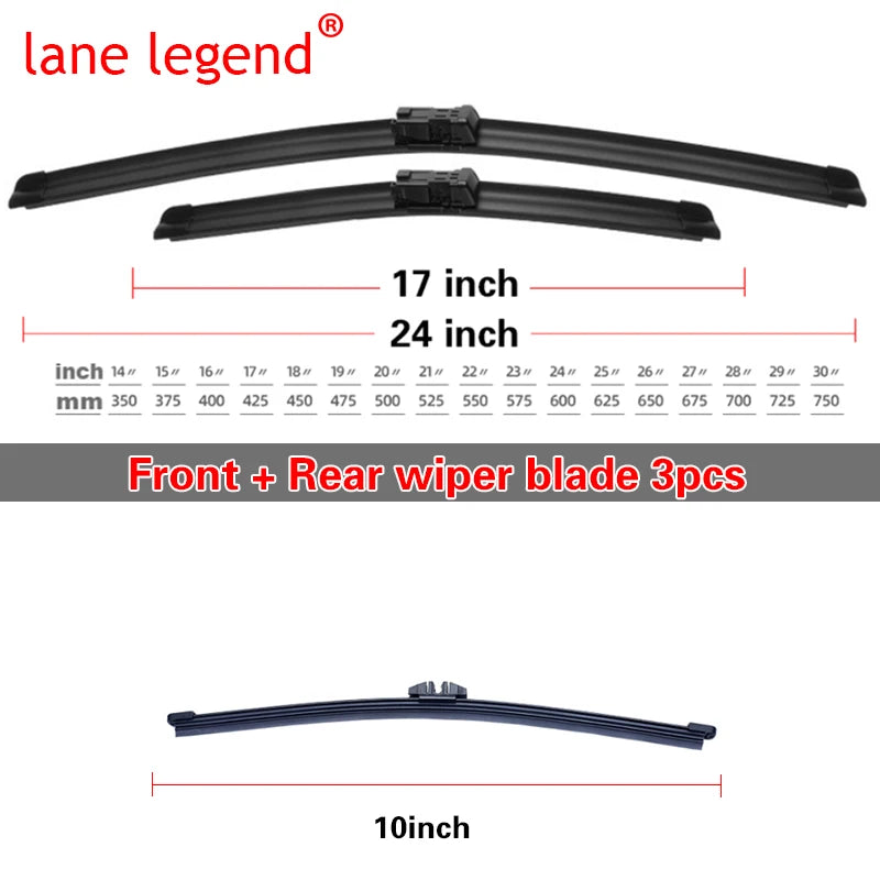 Car Front Rear Wiper Blades for MG HS MGHS 2018-2020 Cleaning Screen Windshield Windscreen Wipers Car Accessories Washer Brushes