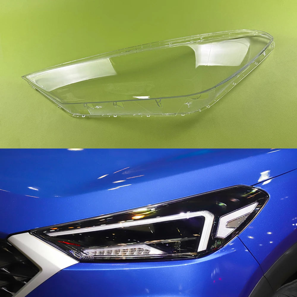 For Hyundai Tucson (Overseas Version) 2019 2020 Transparent Lampshade Headlamp Cover Lamp Shade Headlight Shell Lens Plexiglass