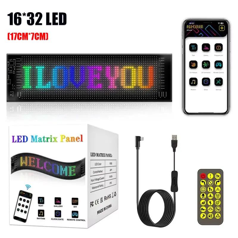 2PCS Demon Eyes Car Soft Screen LED Pixel Panel Light DIY Programmable Flexible Decoraive Light For Car Truck Board Windshield