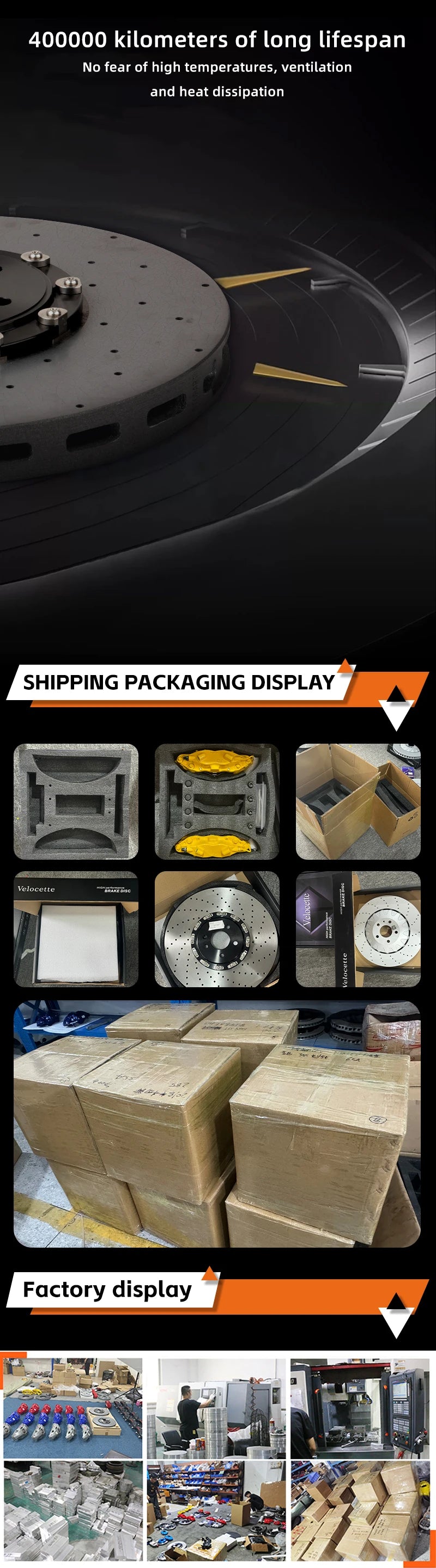 Racing Carbon Ceramic Brake Rotors 355/380/390/410/ for Audi Q5 Q6 Q7 A5 Mercedes Benz AMG W211 Golf Mk4