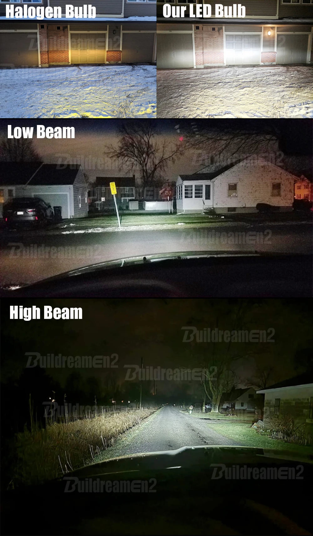 2 Pieces LED Headlight Low High Beam 100W High Bright Car Front Canbus Head Light Accessories For Ford KA KA+ 1996-2023