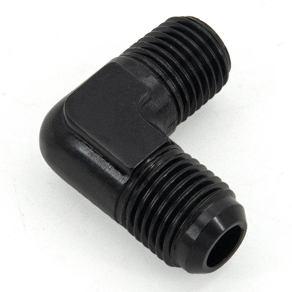 Universal ALUMINIUM AN6 AN8 6AN 8AN 10AN to 1/8 1/4 NPT 90 Degree MALE Flare Union Fuel Fitting Adapter