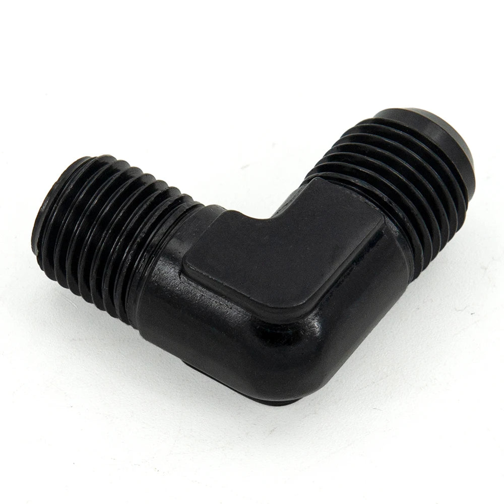 Universal ALUMINIUM AN6 AN8 6AN 8AN 10AN to 1/8 1/4 NPT 90 Degree MALE Flare Union Fuel Fitting Adapter