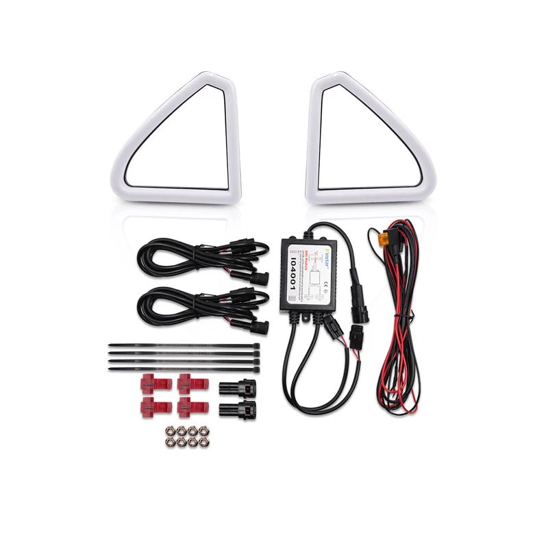 For Ford Mustang 2015 2016 2017 Front Grille Hood Bumper White Led DRL Daytime Running Lights