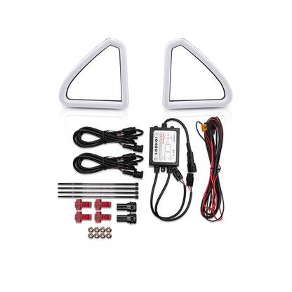 For Ford Mustang 2015 2016 2017 Front Grille Hood Bumper White Led DRL Daytime Running Lights