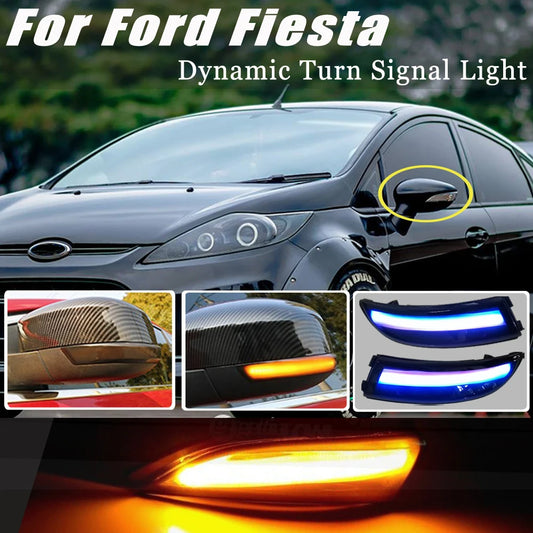 Dynamic LED clignotant Flowing rétroviseur latéral rétroviseur Blinker Indicator pour Ford Fiesta Mk7 2008-2017 pour Ford B-Max