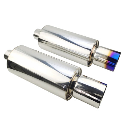 Car Exhaust Systems Tail Pipe Muffler High Quality Universal Stainless Mufflers Large Size Interface 63mm 76mm Ses Bombası
