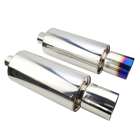 Car Exhaust Systems Tail Pipe Muffler High Quality Universal Stainless Mufflers Large Size Interface 63mm 76mm Ses Bombası