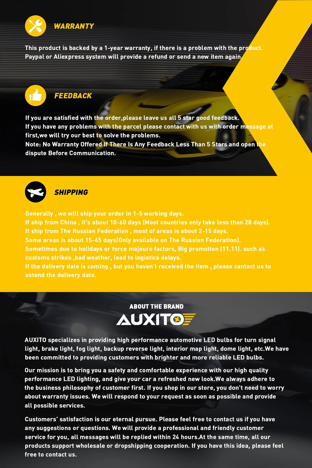 AUXITO 2Pcs Turbo H7 LED Canbus No Error Headlight Bulbs with Fan 100W High Power H7 LED Car Head Light Lamp CSP Chip 20000LM