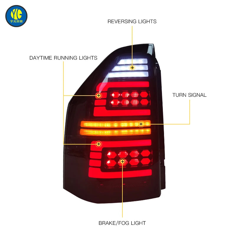 YU GUANG New Style LED Tail Lights for Mitsubishi Pajero V73 2000 2012  Plug and Play V77 V75 V87 Montero Car Accessories