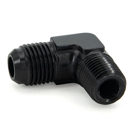Universal ALUMINIUM AN6 AN8 6AN 8AN 10AN to 1/8 1/4 NPT 90 Degree MALE Flare Union Fuel Fitting Adapter