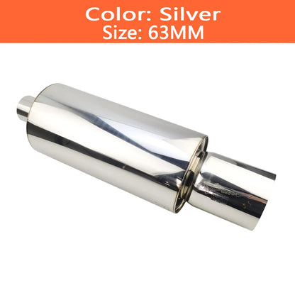 Car Exhaust Systems Tail Pipe Muffler High Quality Universal Stainless Mufflers Large Size Interface 63mm 76mm Ses Bombası