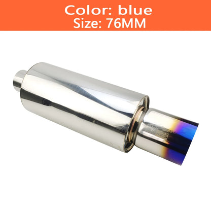 Car Exhaust Systems Tail Pipe Muffler High Quality Universal Stainless Mufflers Large Size Interface 63mm 76mm Ses Bombası