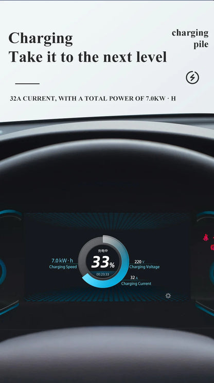 Teschev Level 2 EV Charger GBT Standard 10A/16A/20A/24A/32A 1P 7KW Wallbox Cable 5m For Electric Vehicle China Cars