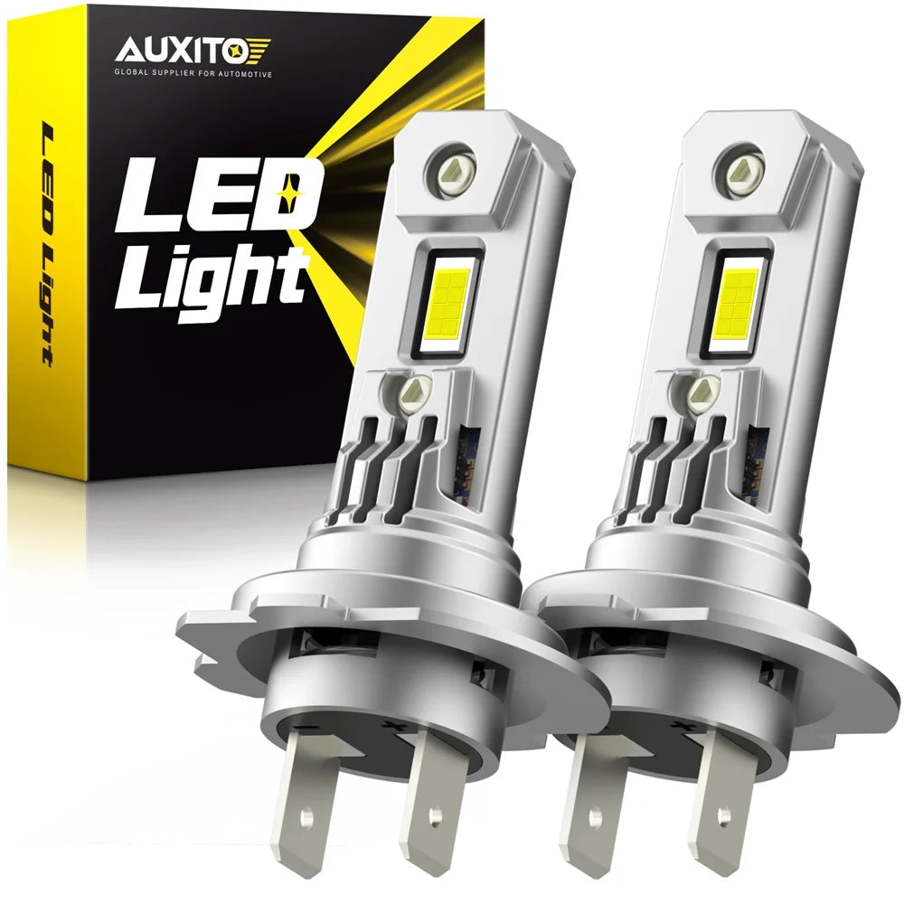 AUXITO 2Pcs Turbo H7 LED Canbus No Error Headlight Bulbs with Fan 100W High Power H7 LED Car Head Light Lamp CSP Chip 20000LM