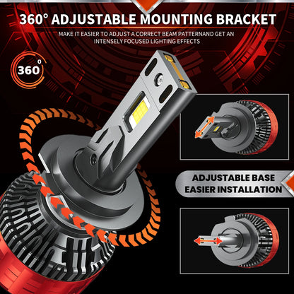 ACTVTCA 3600W 4500000LM H4 H7 LED Headlights 6000K Headlamp H1 Led H11 H8 H3 HB3 9005 HB4 9006 9007 9008 H13 9012 H9 Car Lights
