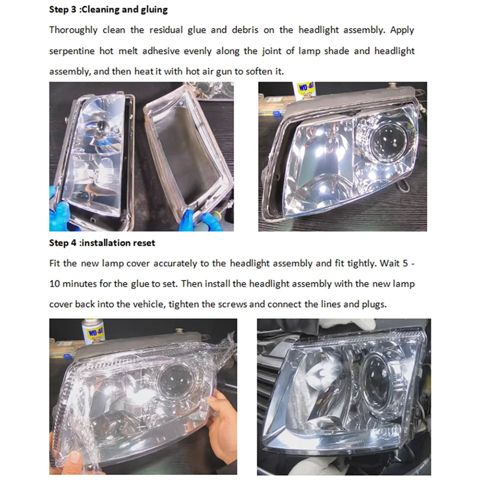 For Honda Fit Jazz Hatchback 2008 2009 2010 Front Headlamp Cover Headlight Lens Shell Plexiglass Replace Original Lampshade
