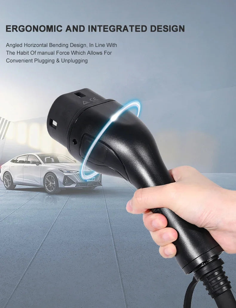 EVcharger4U Type 2 to Type2 EV Charging Cable 1Phase/3Phase 16A/32A 3.5KW/7KW/11KW 3M Charger Cables For Electric Vehicle