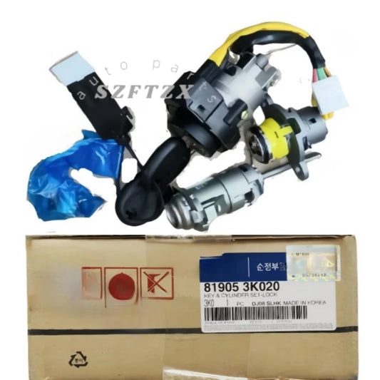 Genuine New 819053K020 Key Cylinder Lock Set 81905-3K020 Ignition Switch Lock Key Set for Hyundai NF