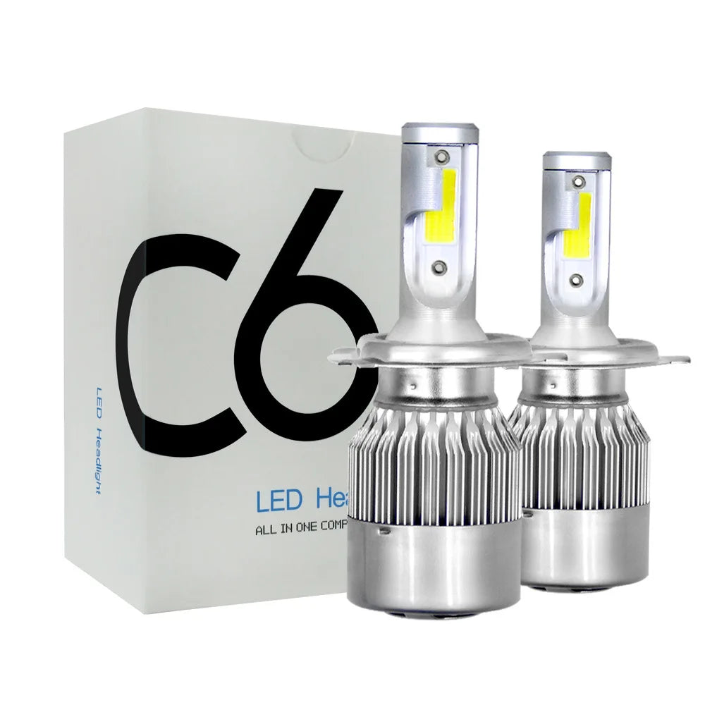 2pcs C6 car LEDs H4 H7 H1 H3 H8 H11 H10 H13 9004 HB3 9005 HB4 9004 HB1 9007 HB2 880 881 9012 bulbs car headlights