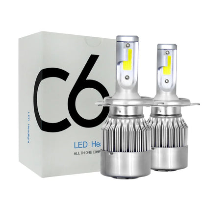 2pcs C6 car LEDs H4 H7 H1 H3 H8 H11 H10 H13 9004 HB3 9005 HB4 9004 HB1 9007 HB2 880 881 9012 bulbs car headlights