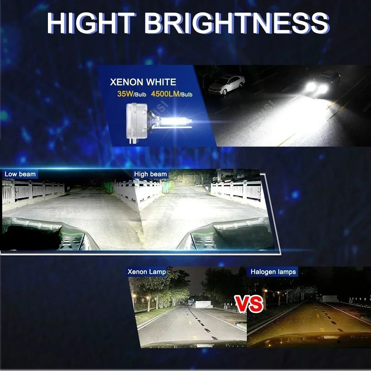 2X D1S Xenon Light Bulbs 6000K HID White For Ford Mondeo MK4 2007 2008 2009 2010 2011 2012 2013 2014 Car Headlight Xenon Lamp