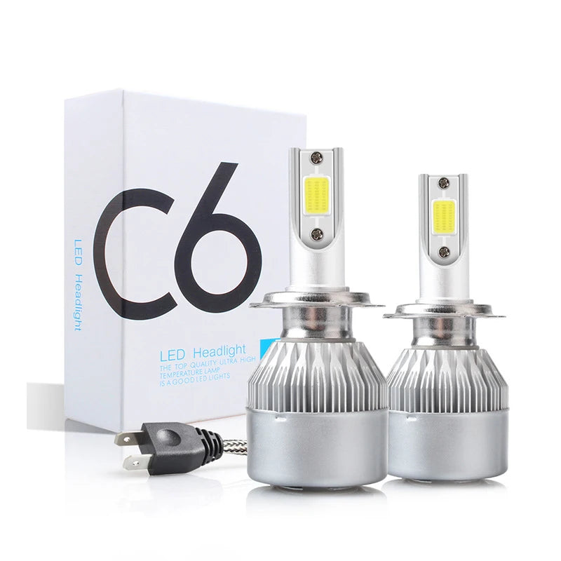 Led Headlight Bulbs H3 H4 H7 LED Car Waterproof Lamp Super Bright CSP LED Headlight DRL Lamp Kit High Low Beam