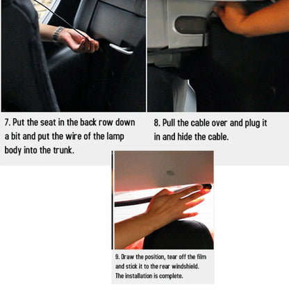 Automotive LED High Mounted Brake Light Warning Light Strip With Flow Light Steering Brake Multiple Functions Brake light