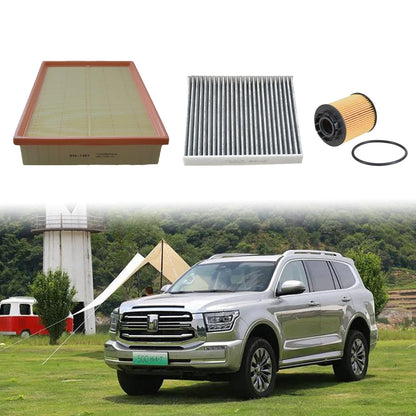 3pcs Filter Set For GWM TANK 500 Hi4-T 2.0T-Hybrid 2023 2024 E20NA Engine Cabin A/C Fresh Air Oil Filter Kit Parts 1017105XEN01