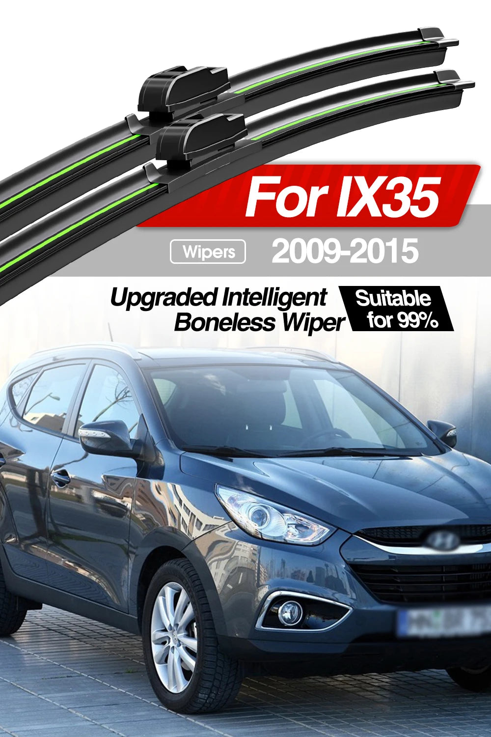For Hyundai IX35 2009-2015 Front Windshield Wiper Blades 2pcs Windscreen Window Accessories 2010 2011 2012 2013 2014