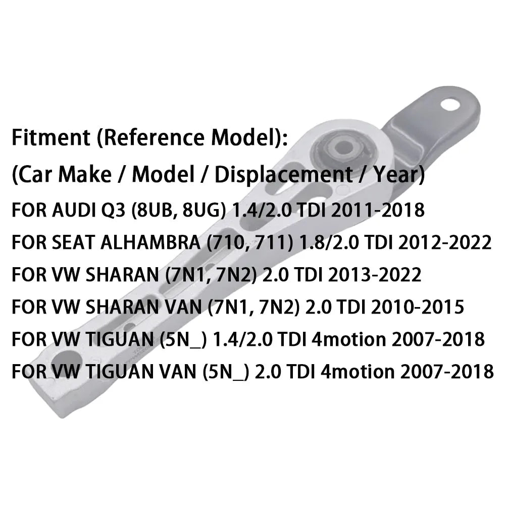 For AUDI Q3 8UB VW SHARAN TIGUAN SEAT ALHAMBRA Engine Mount 7N0199855A 2007-2018 1.4 1.8 2.0 Bracket Support Accessories