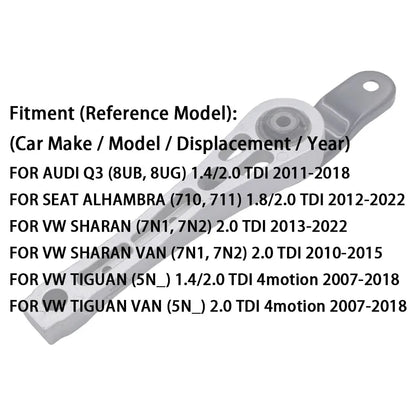 For AUDI Q3 8UB VW SHARAN TIGUAN SEAT ALHAMBRA Engine Mount 7N0199855A 2007-2018 1.4 1.8 2.0 Bracket Support Accessories