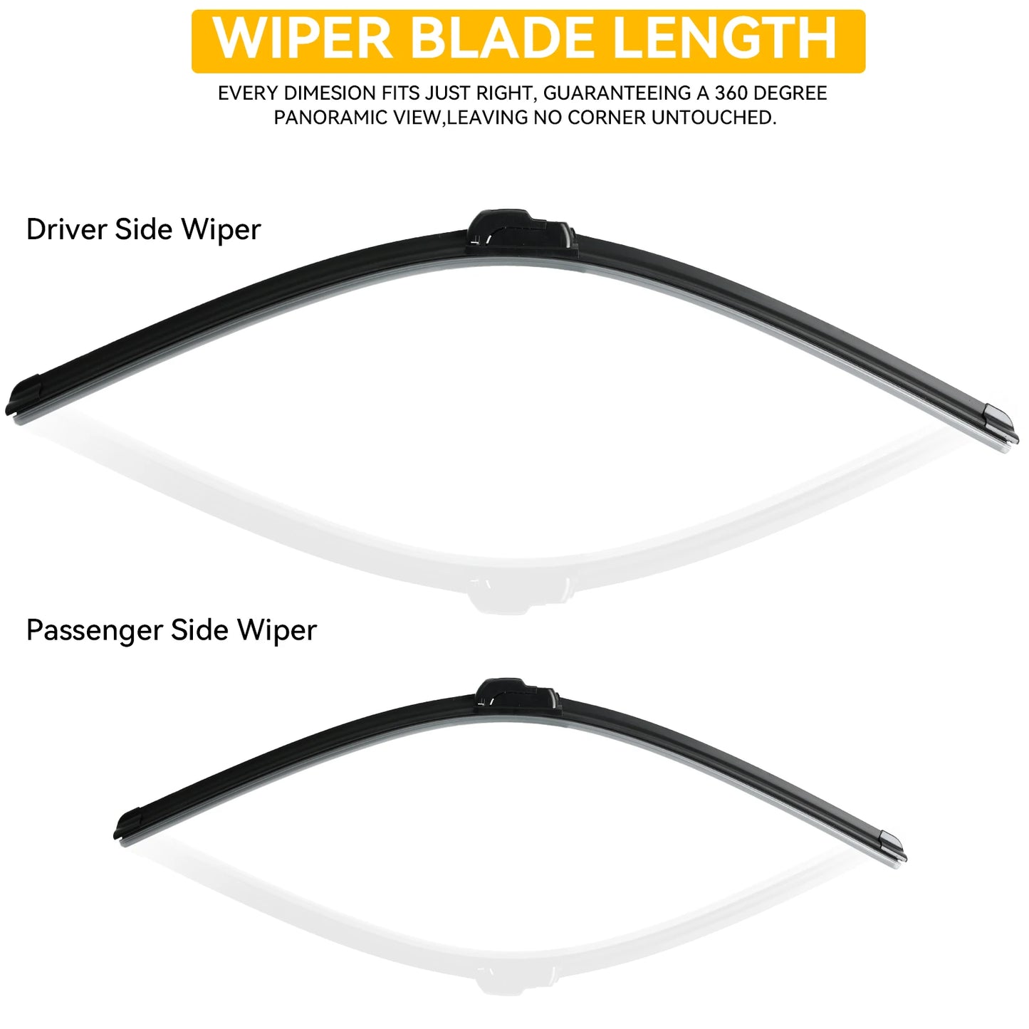 Erick's Wiper LHD Front Wiper Blades For Dodge Journey 2008 - 2020 Windshield Windscreen Clean Window Car Rain Brushes 24"+18"