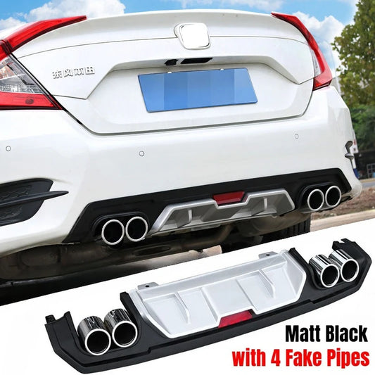 Haute qualité Sporty Style arrière pare-chocs Protector Guard cache Difuser Body kit pour Honda Civic 10th Gen 4DR 2016 2018 2019 2017 (livraison : 5 à 12 jours)