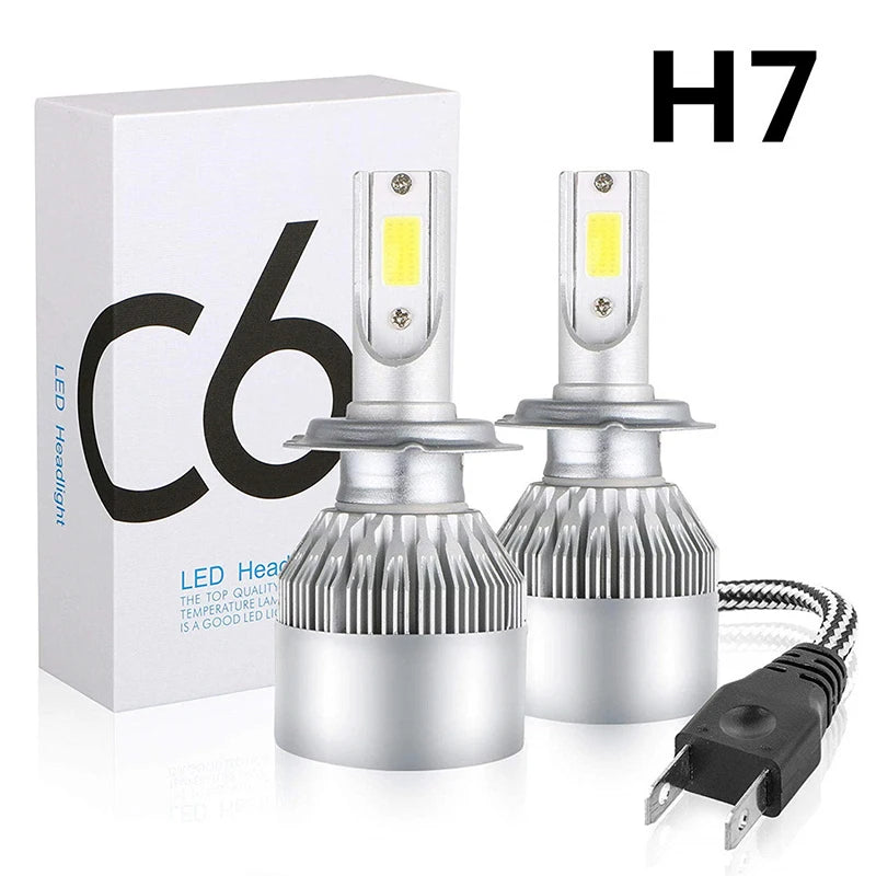2pcs C6 H7 H4 H1 Led Headlight 9005/HB3 9006/HB4 H13/9008 9004/HB1 9007/HB5 880/881/H27 H16/5202 Car Lights 12V Auto Headlamps ﻿