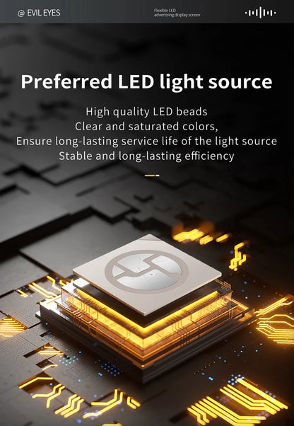 2PCS Devil Eyes Light Car Windshield Flexible LED Display Programmable Pixel Screen APP Control Remote RGB Dynamic Big Eye Light