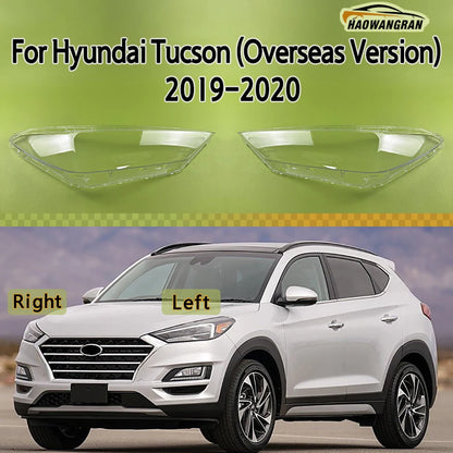 For Hyundai Tucson (Overseas Version) 2019 2020 Transparent Lampshade Headlamp Cover Lamp Shade Headlight Shell Lens Plexiglass