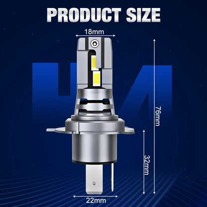 40000LM Canbus H4 LED Headlight Bulbs 9003 HB2 High Low Beam 120W Car Lights 24 CSP 3570 Turbo Led Diode Lamps 12V 6500K