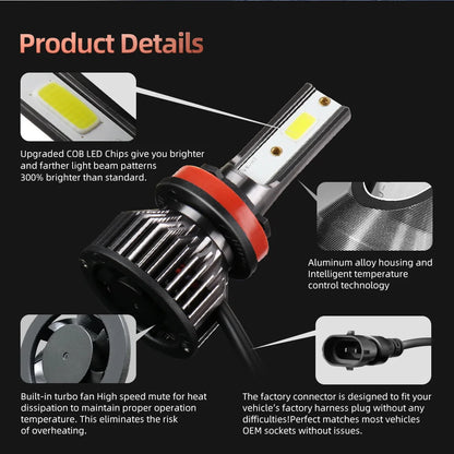2/6Pcs LED Headlight 65000LM Canbus Car Light H11 HB3 Fog Lamp Kit For Subaru XV CrossTrek 2010 2011 2012 2013 2014 2015-2022