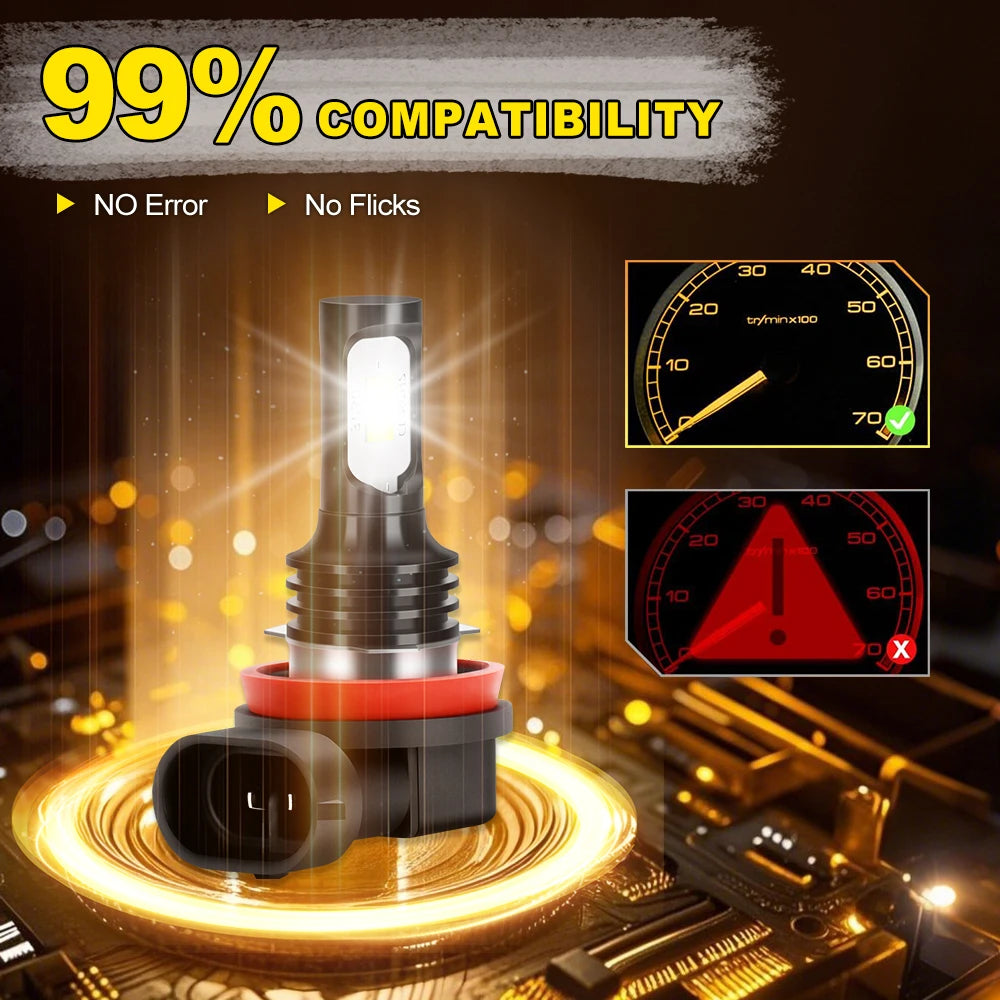 For Kia Carens 2013 2014 2015 2016 2017 2018 2019 2020 2021 2022 LED Lamp Car Front Fog Light 20000LM Ultra Bright Bulbs