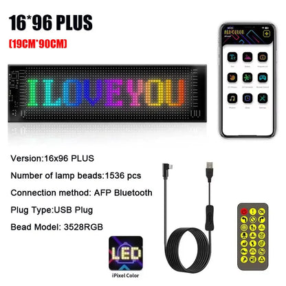 2PCS Demon Eyes Car Soft Screen LED Pixel Panel Light DIY Programmable Flexible Decoraive Light For Car Truck Board Windshield
