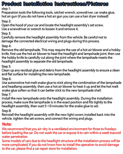 For Hyundai Sonata 2015 2016 Front Headlamp Cover Transparent Headlight Shell Lens Plexiglass Replace Original Lampshade