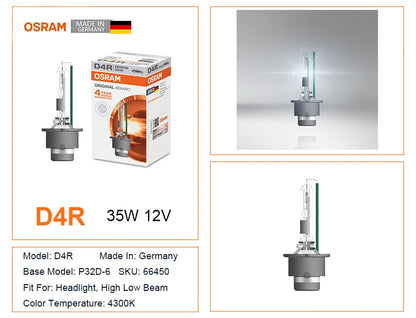 OSRAM D1S D2S D3S D4S D8S D2R D 66140 66240 66340 66440 CLC CLASSIC Original Spare Part 4200K HID Bulb Xenon White Car Headlight