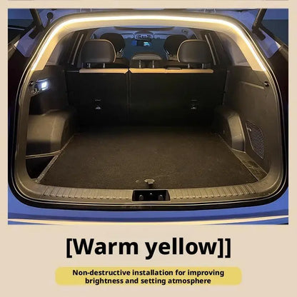 Car high brightness trunk lighting ambient light interior decoration LED wiring free automatic sensing tailgate light strip