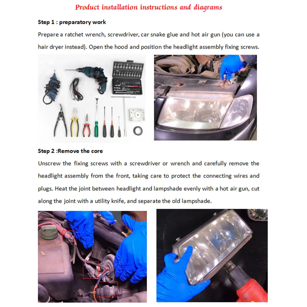 For Hyundai Elantra (Domestic Version) 2020 2021 2022 Car Front Headlight Lampshade Transparent Lampshell Lens Cover Plexiglass