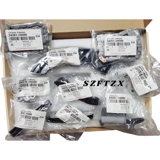 Brand neuf 243512A000 243612A000 244102A000 chaîne de distribution kit 9pièces 24351-2A000 24361-2A000 pour Kia Rio D4FA 2003-2017 (livraison : 5 à 12 jours)